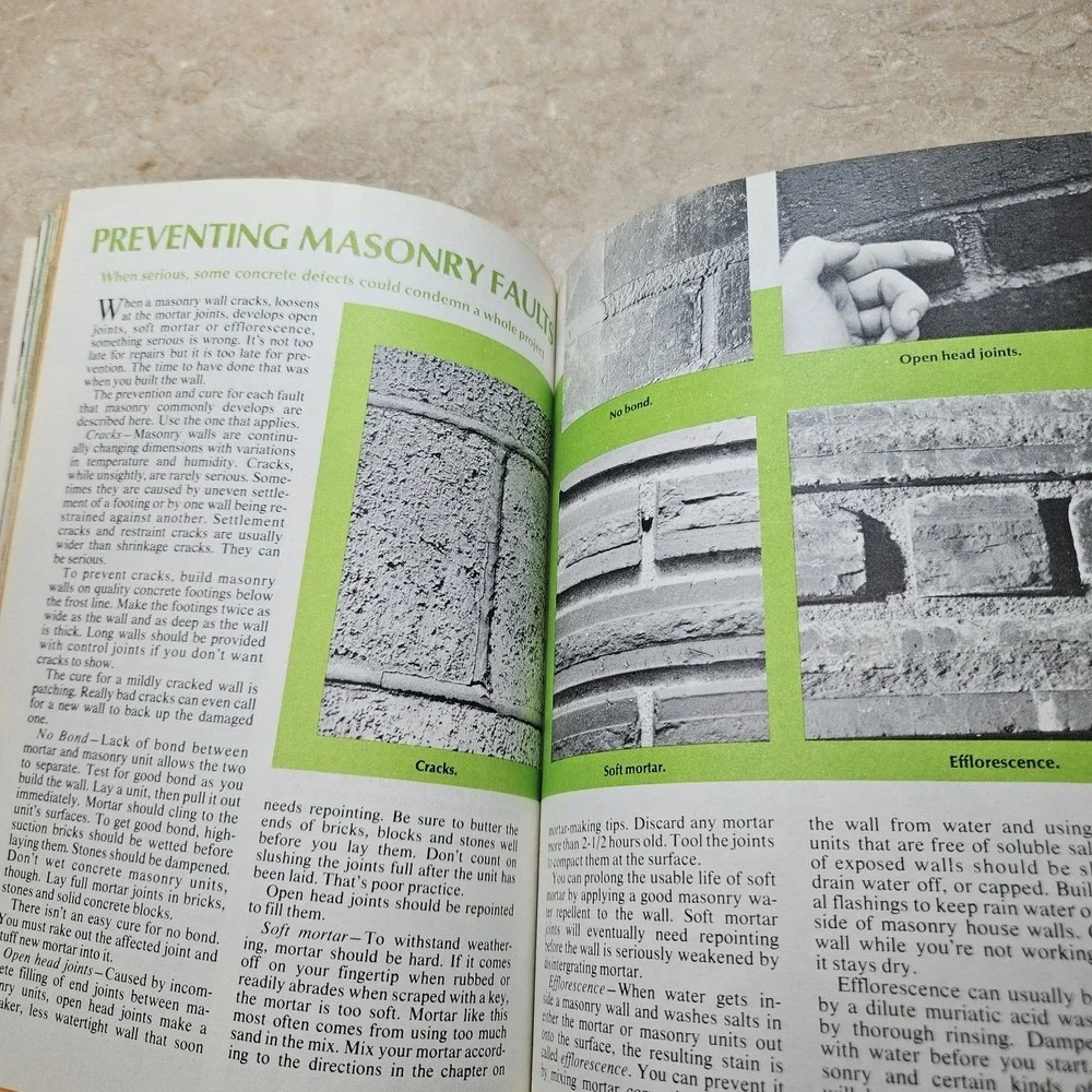 Vintage Practical Handbook Carpentry Concrete Masonry 1969 Hardcover DIY Book Se